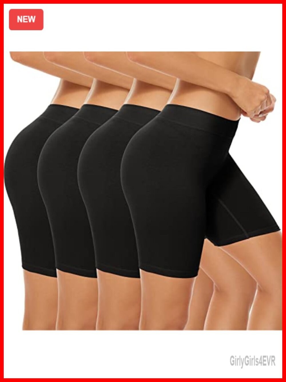 4 Pack Cotton Boxer Shorts Anti Chafing Boy Shorts Underwear